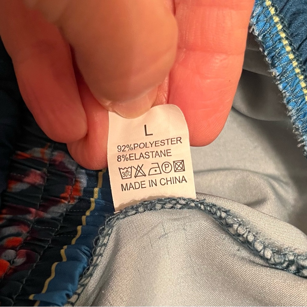 Silky Polyester Lounge Pants With Pockets Size L - Picture 7 of 8